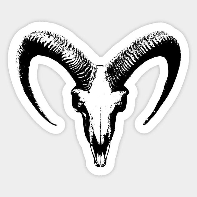 Goat Skull Sticker by MarceloMoretti90